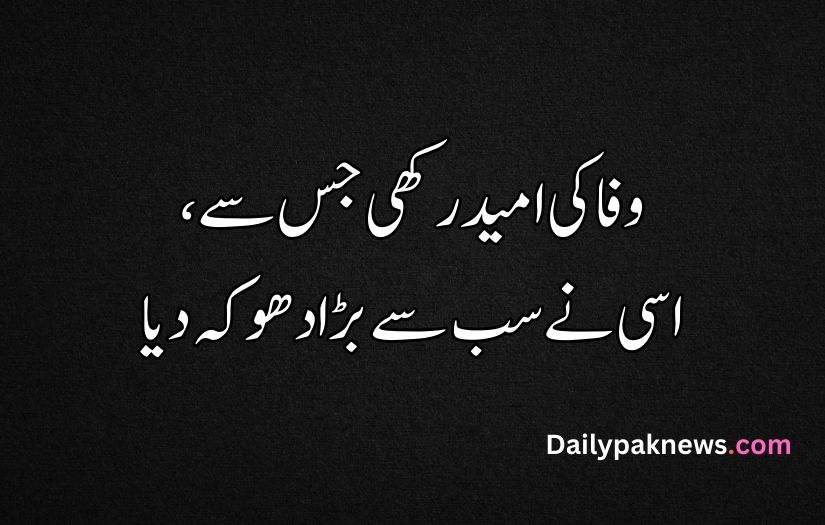 Sad Quotes in Urdu One Line
